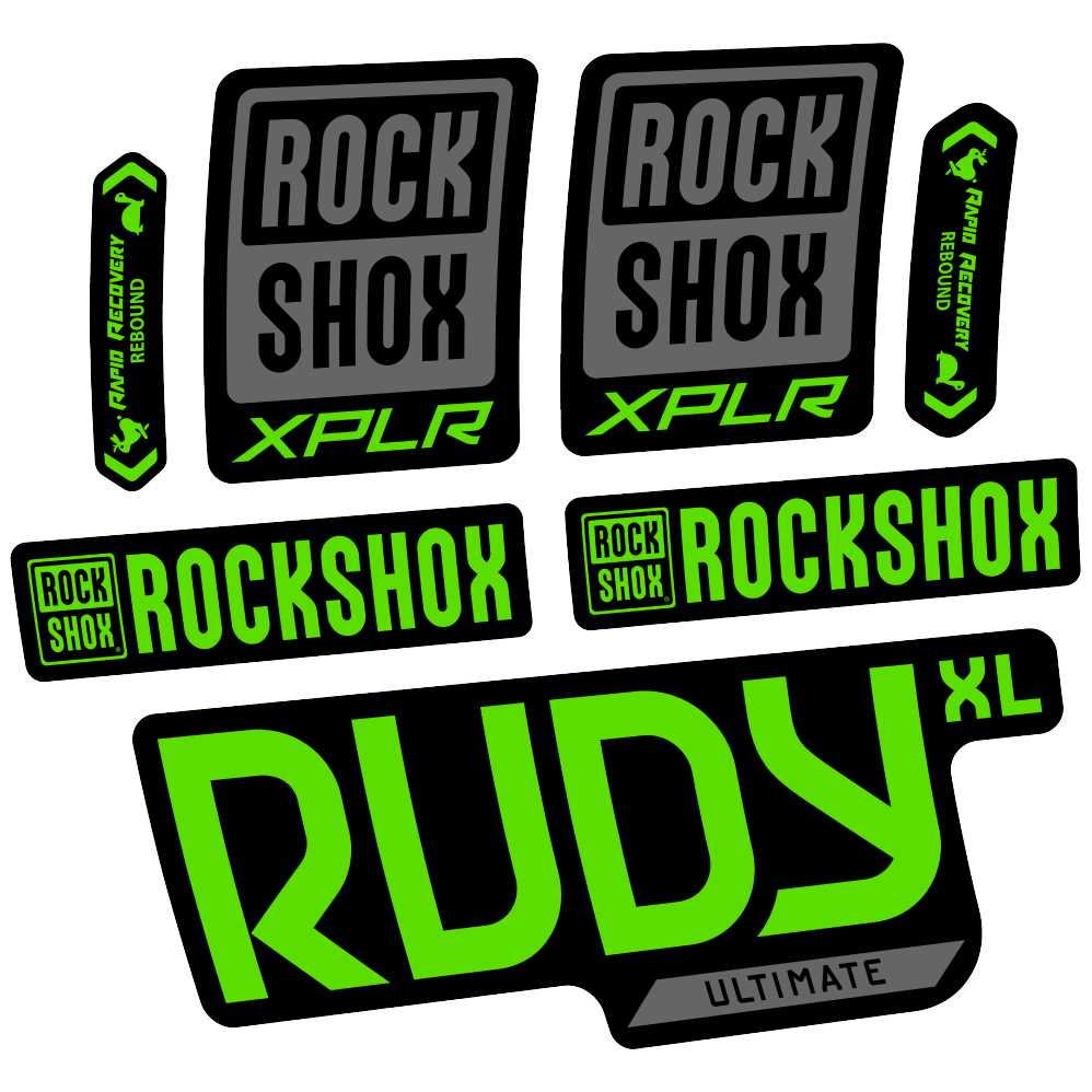 Stickers Rock Shox Rudy XL Ultimate 2025 compatibles - Autocollants fourche VTT