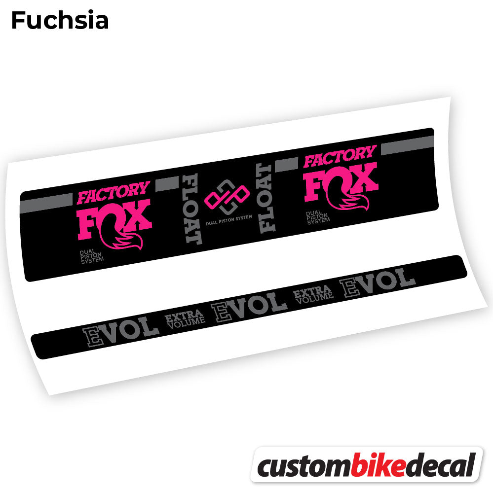 Fuchsia decal for Fox Float Factory Float rear shock – bike sticker vinyl