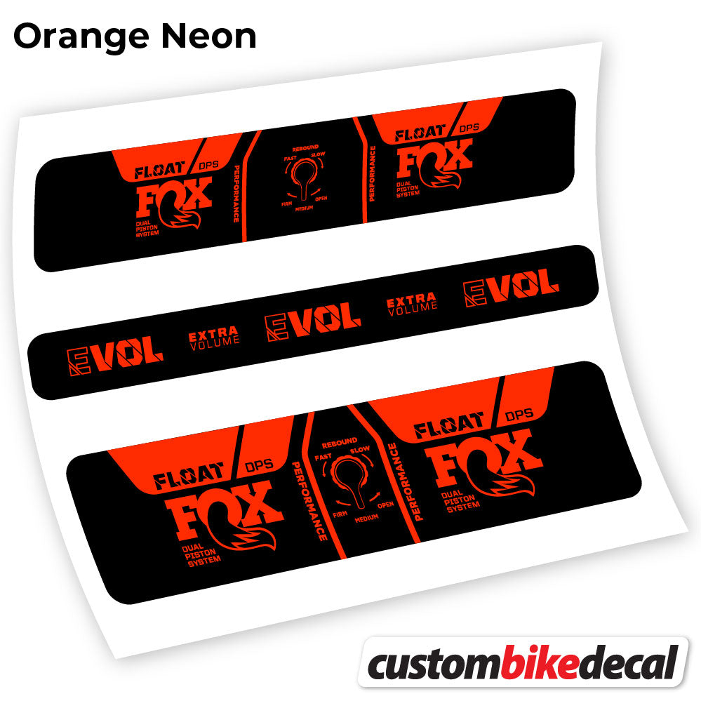 Orange Neon decal for Fox DPS Performance 2021 rear shock – bike sticker vinyl