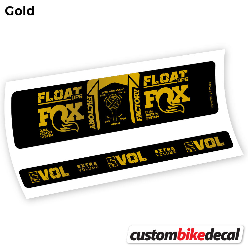 Gold decal for Fox DPS Factory 3Pos 2021 rear shock – bike sticker vinyl