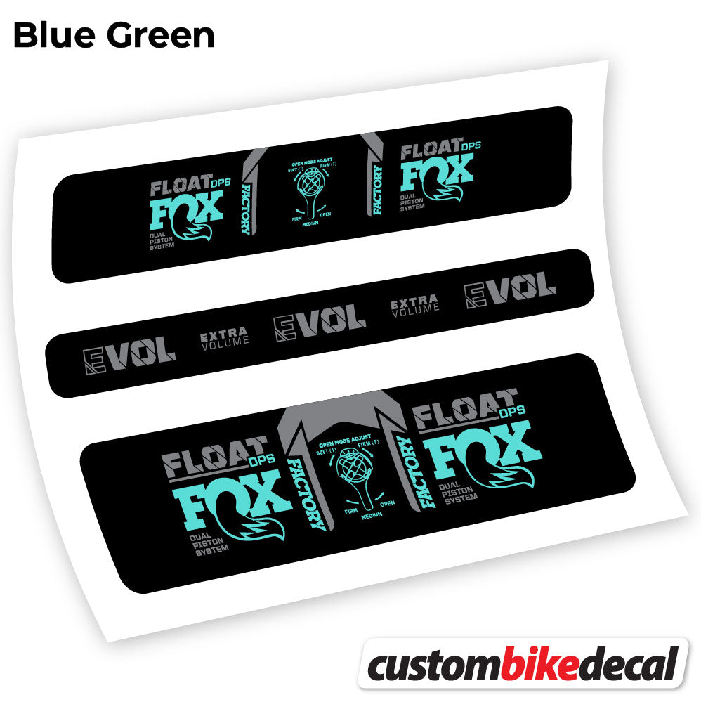 Blue Green decal for Fox DPS Factory 2021 rear shock – bike sticker vinyl