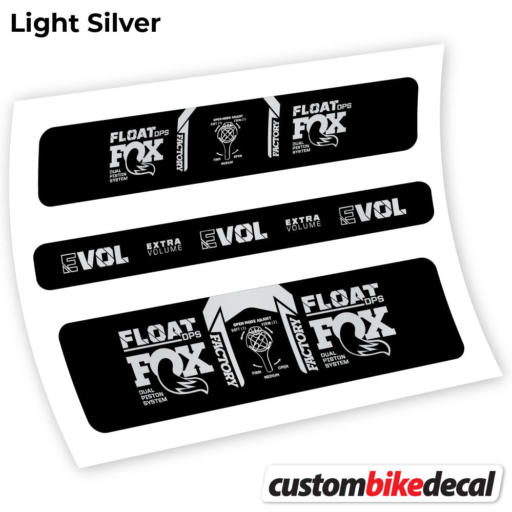 Light Silver decal for Fox DPS Factory 2021 rear shock – bike sticker vinyl