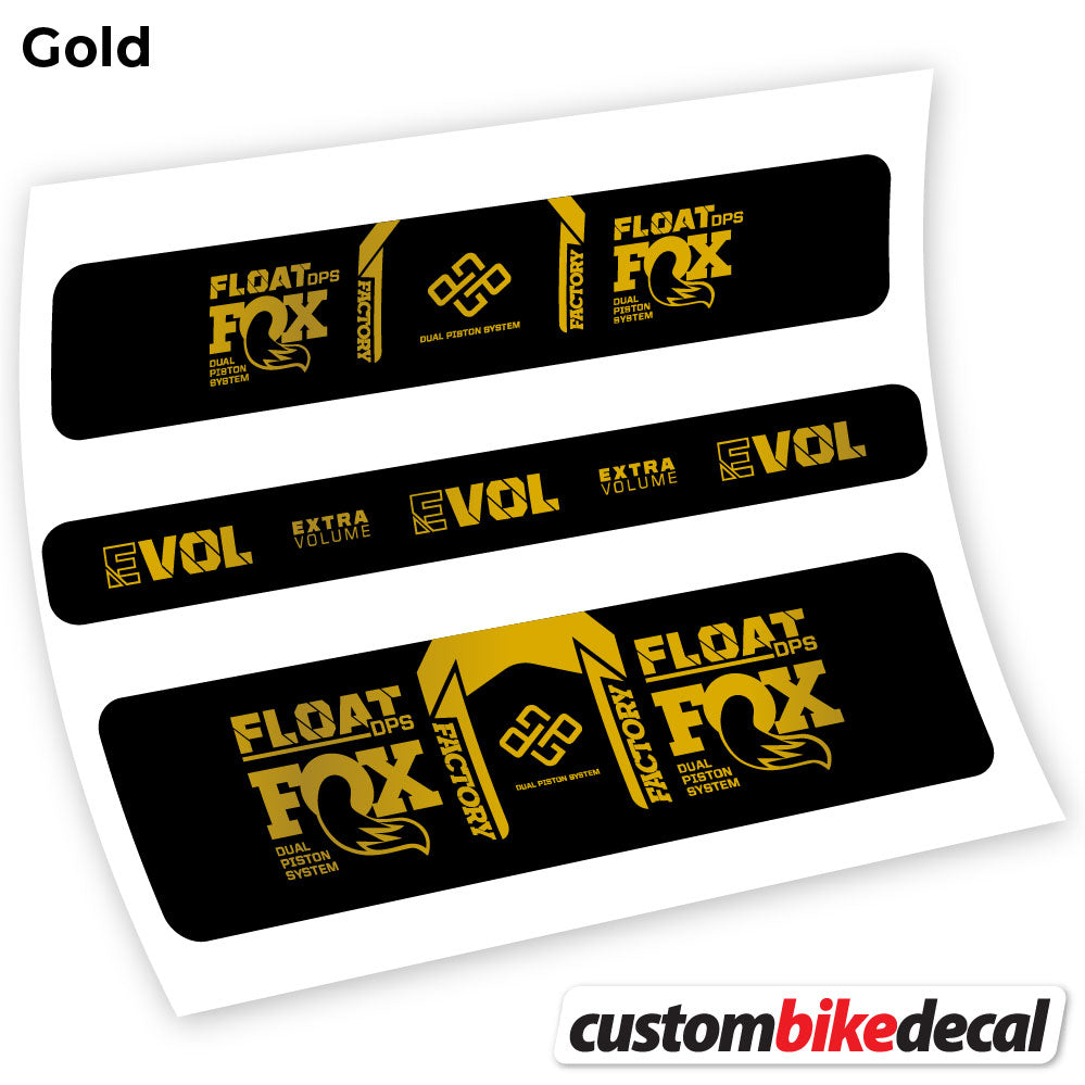 Gold decal for Fox DPS Factory 2021 Remote rear shock – bike sticker vinyl