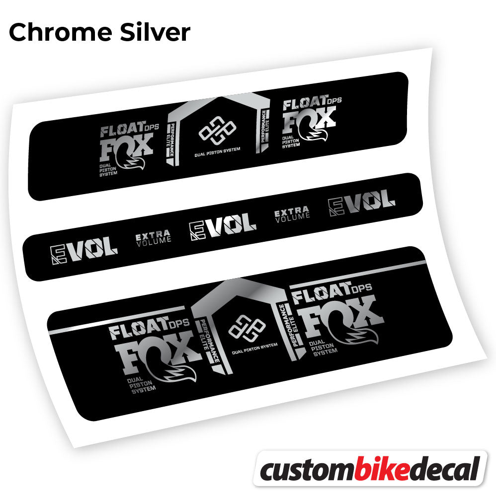Chrome Silver decal for Fox DPS Performance Elite 2021 Remote rear shock – bike sticker vinyl