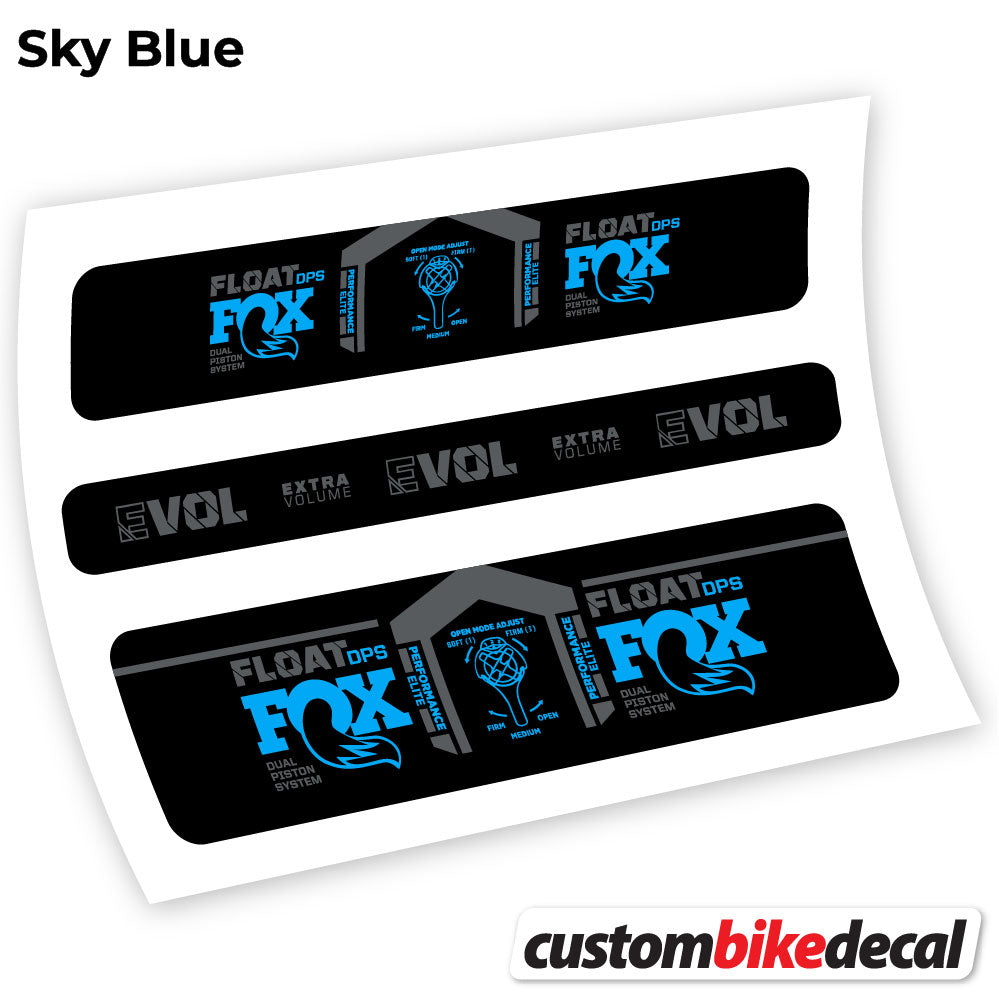 Sky Blue decal for Fox DPS Elite 2021 rear shock – bike sticker vinyl