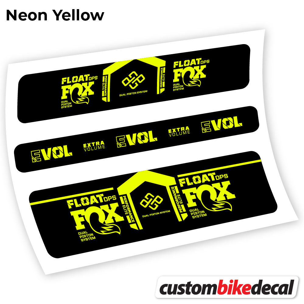 Neon Yellow decal for Fox DPS Performance Elite 2021 Remote rear shock – bike sticker vinyl