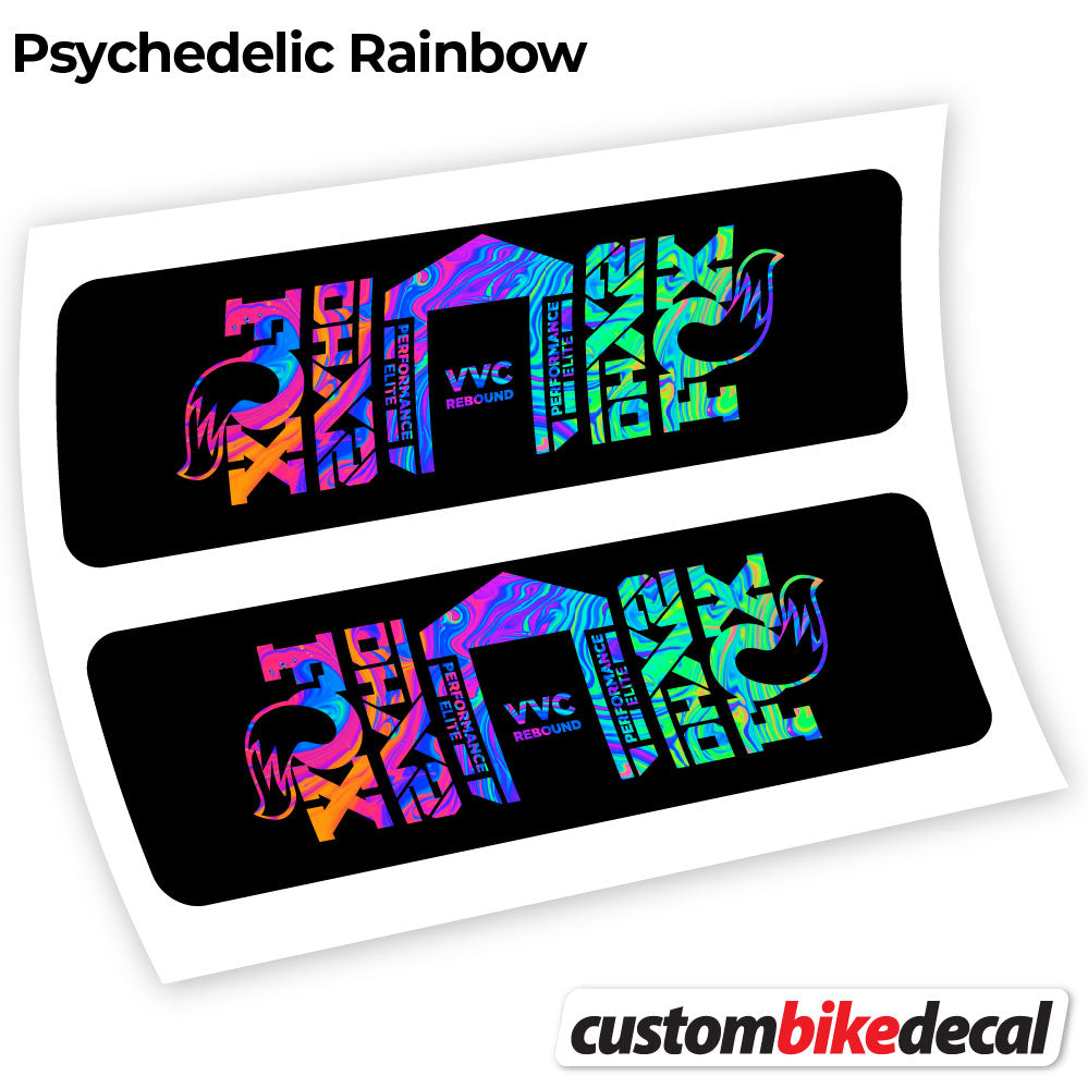 Psychedelic  Rainbow decal for Fox DHX2 Elite 2021 rear shock – bike sticker vinyl