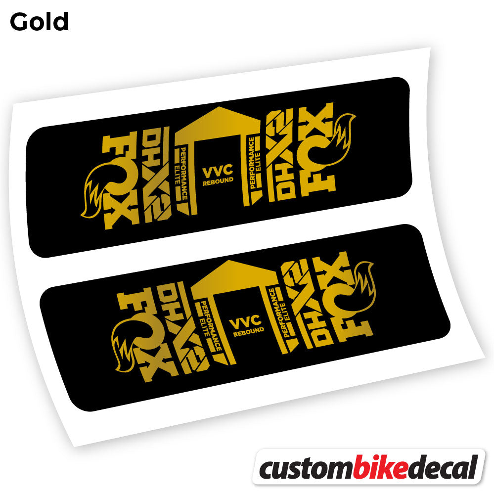 Gold decal for Fox DHX2 Elite 2021 rear shock – bike sticker vinyl