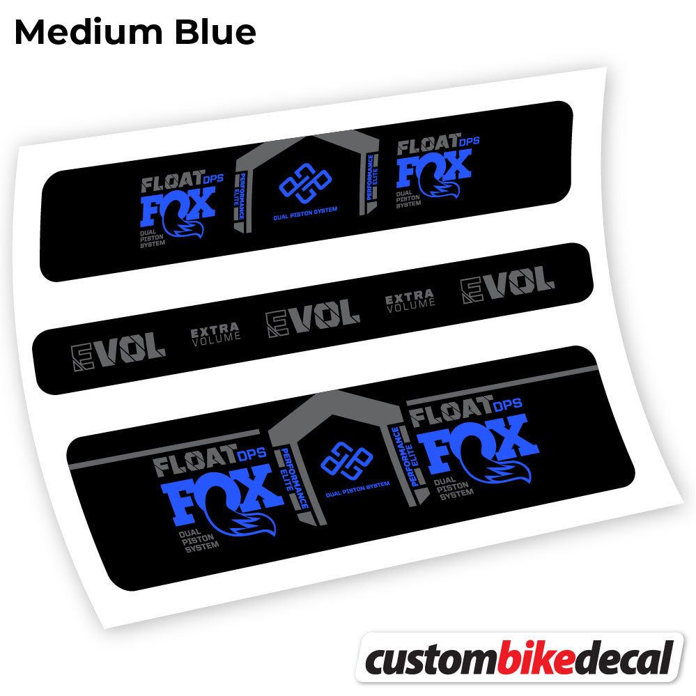 Medium Blue decal for Fox DPS Performance Elite 2021 Remote rear shock – bike sticker vinyl