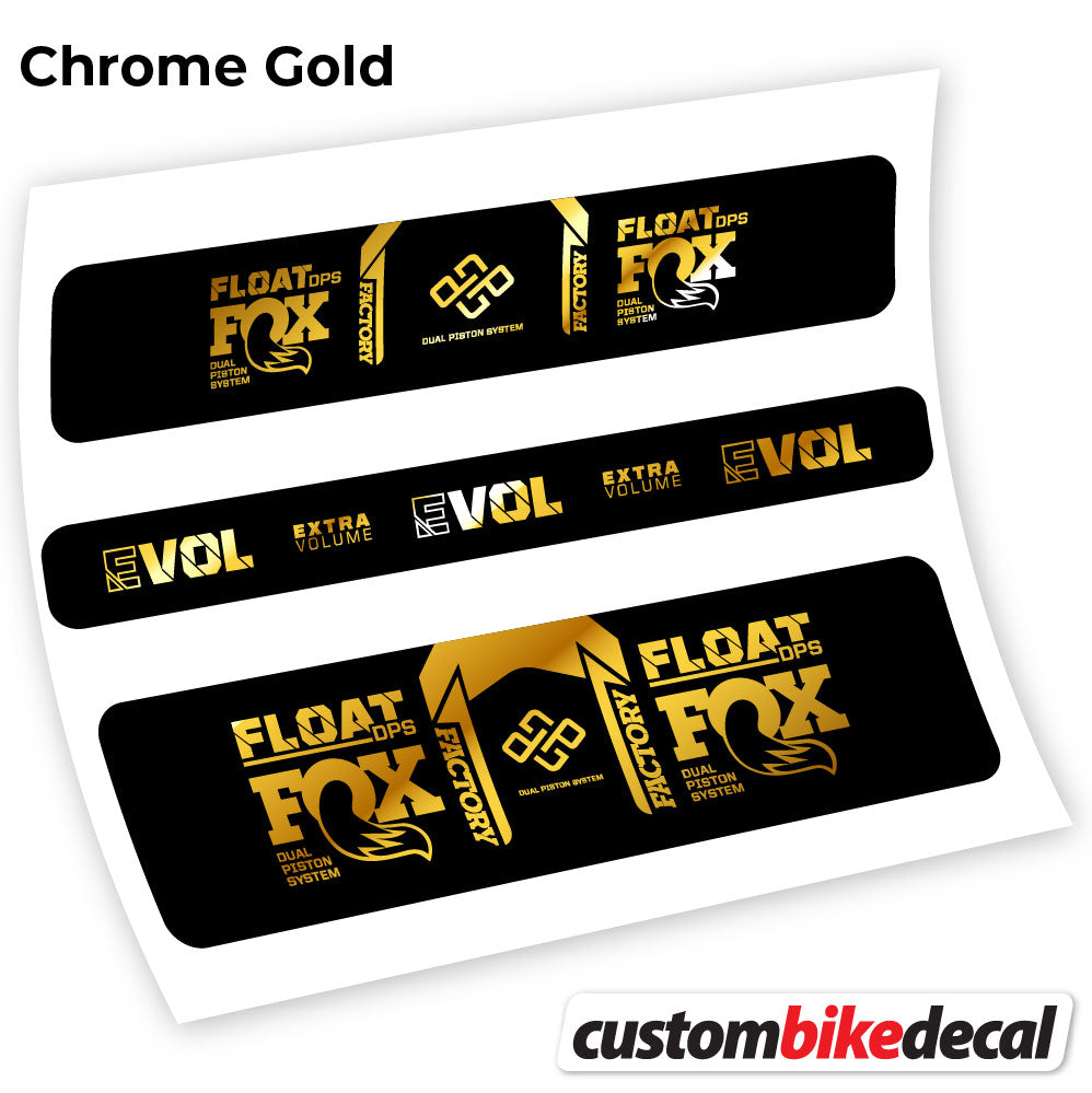 Chrome Gold decal for Fox DPS Factory 2021 Remote rear shock – bike sticker vinyl