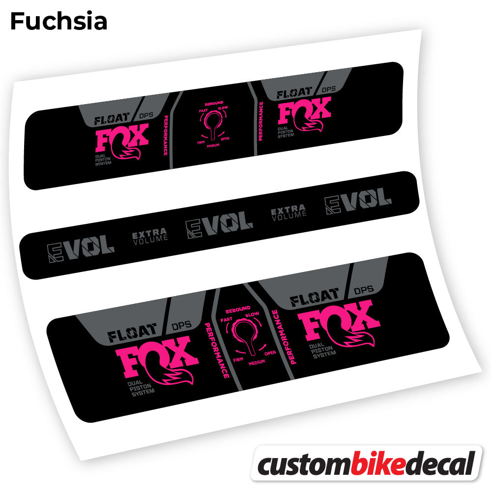 Fuchsia decal for Fox DPS Performance 2021 rear shock – bike sticker vinyl