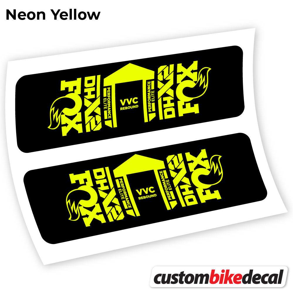 Neon Yellow decal for Fox DHX2 Elite 2021 rear shock – bike sticker vinyl