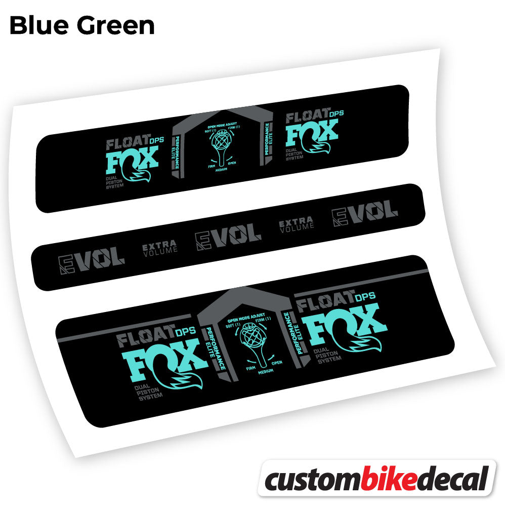 Blue Green decal for Fox DPS Elite 2021 rear shock – bike sticker vinyl