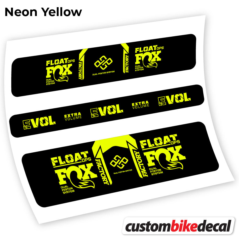 Neon Yellow decal for Fox DPS Factory 2021 Remote rear shock – bike sticker vinyl