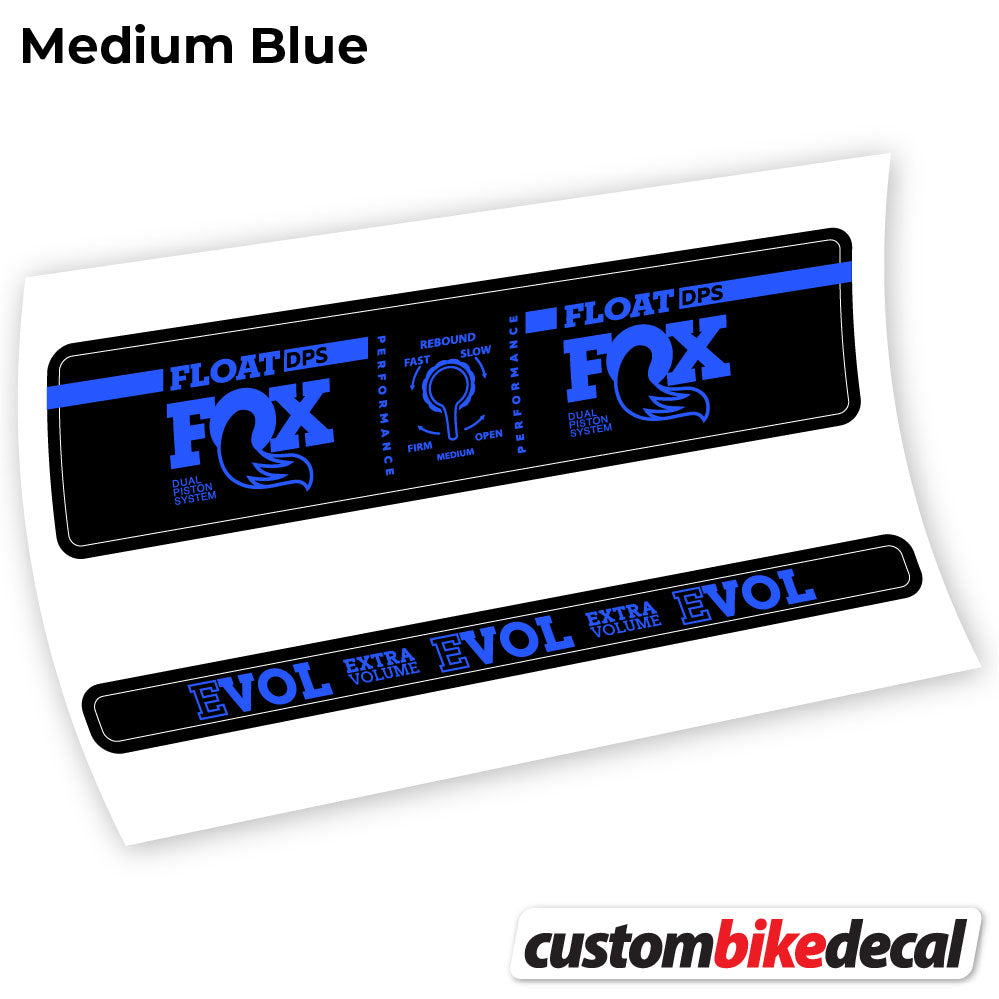 Medium Blue decal for Fox Float DPS Performance rear shock – bike sticker vinyl