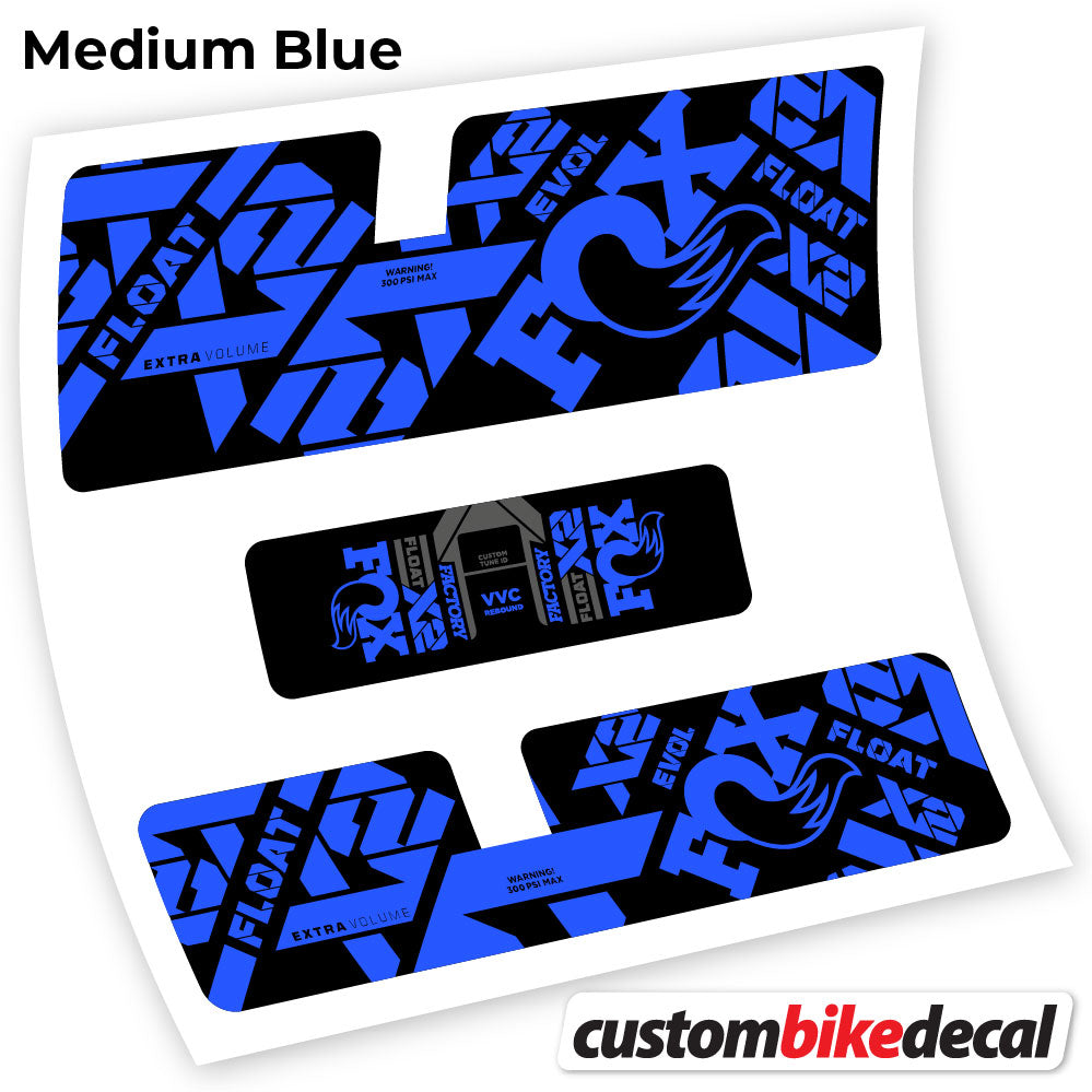 Medium Blue decal for Fox X2 Factory 2021 rear shock – bike sticker vinyl