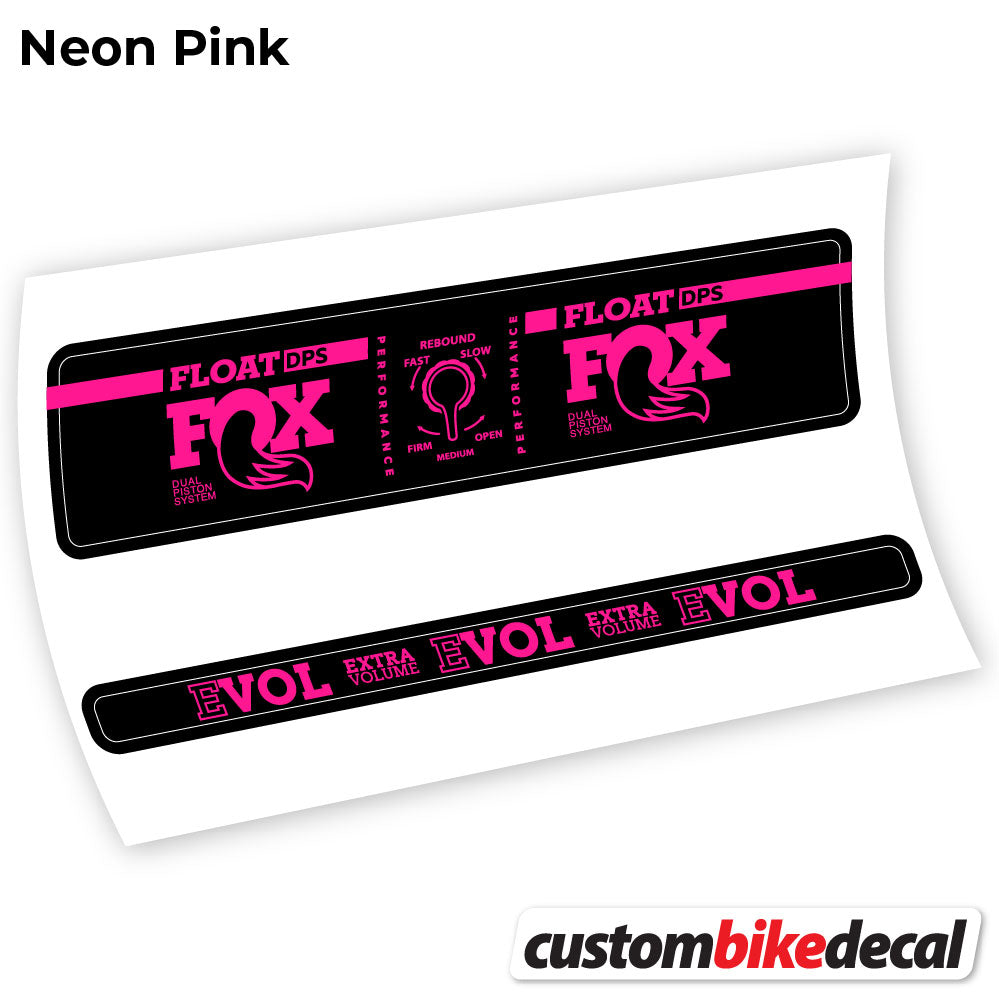 Neon Pink decal for Fox Float DPS Performance rear shock – bike sticker vinyl