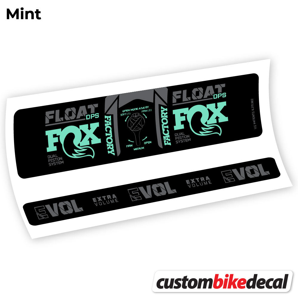 Mint decal for Fox DPS Factory 3Pos 2021 rear shock – bike sticker vinyl