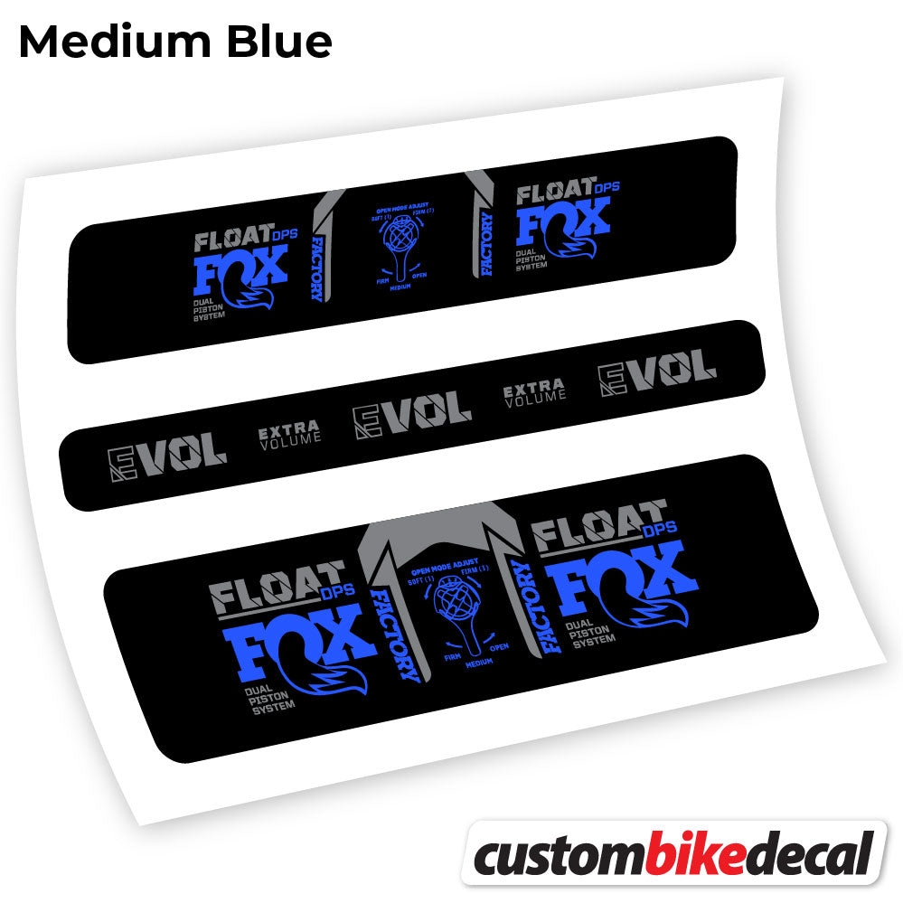 Medium Blue decal for Fox DPS Factory 2021 rear shock – bike sticker vinyl