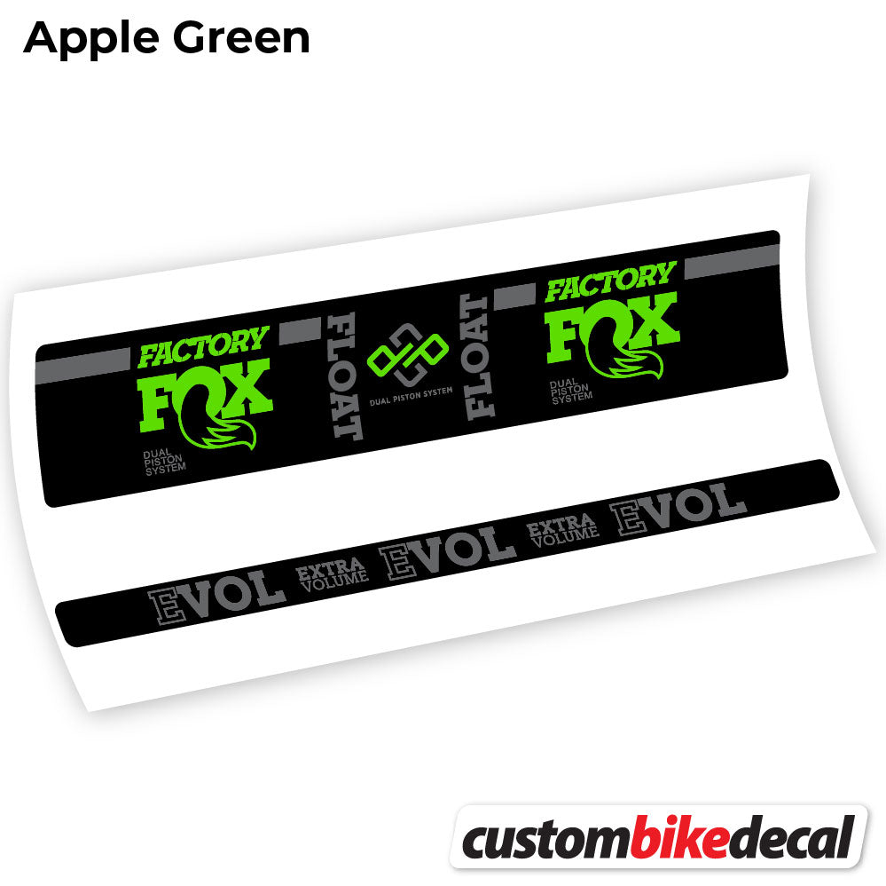 Apple Green decal for Fox Float Factory Float rear shock – bike sticker vinyl