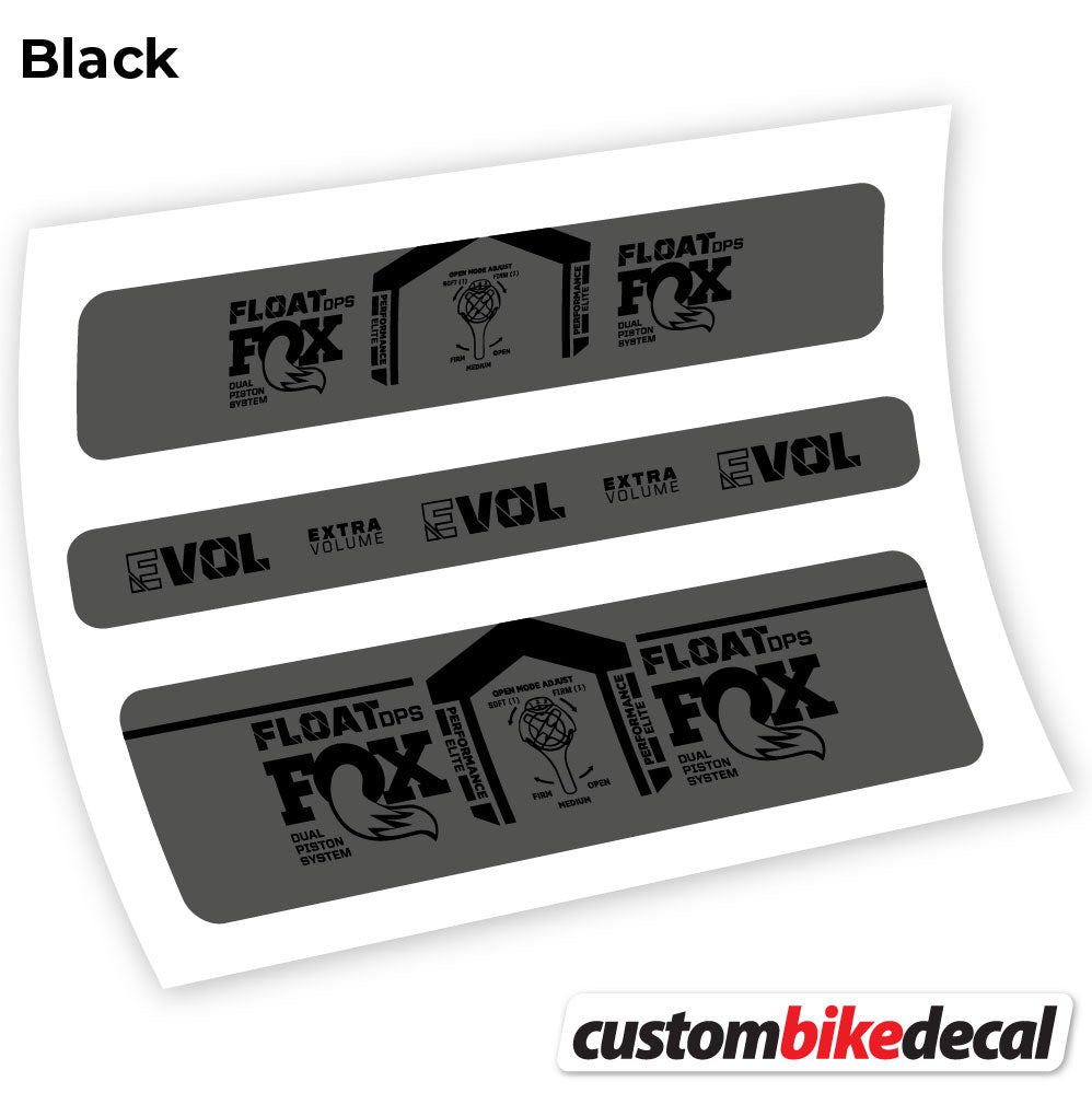 Matte Black+Gloss Black decal for Fox DPS Elite 2021 rear shock – bike sticker vinyl
