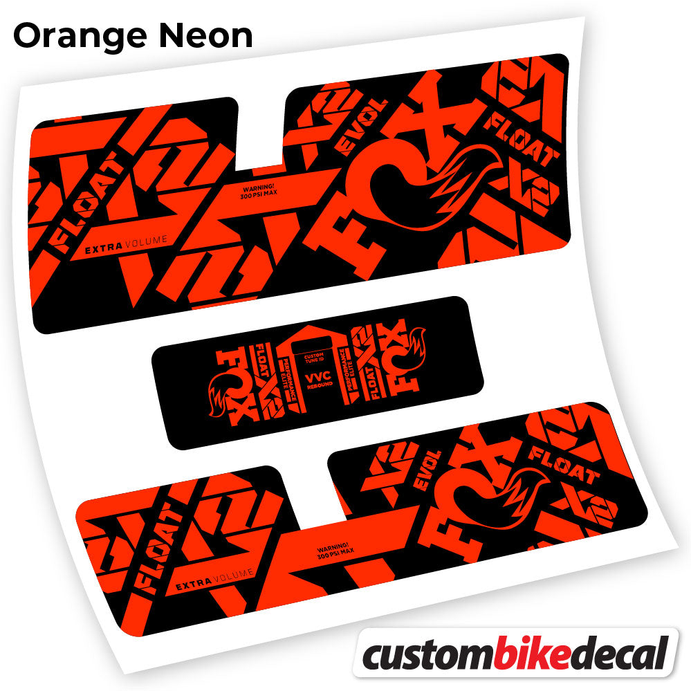 Orange Neon decal for Fox X2 Performance Elite 2021 rear shock – bike sticker vinyl