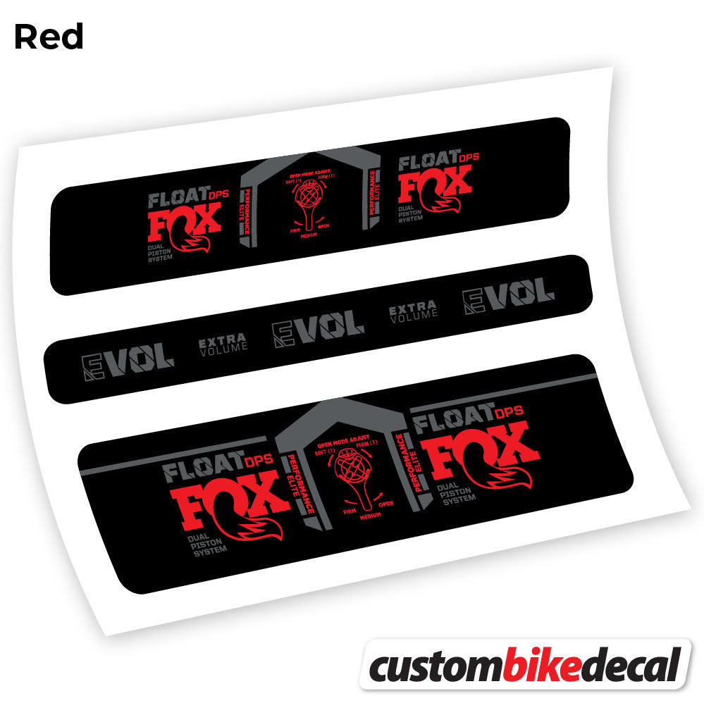 Red decal for Fox DPS Elite 2021 rear shock – bike sticker vinyl