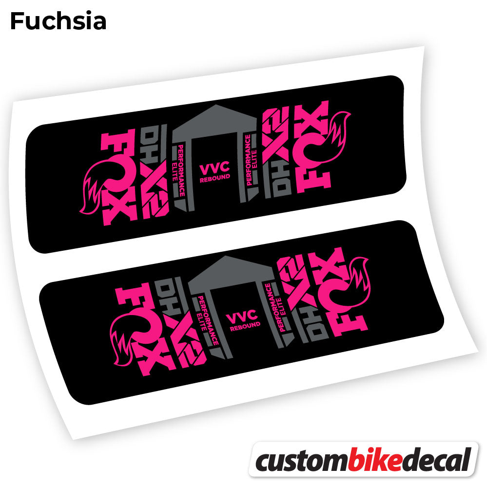 Fuchsia decal for Fox DHX2 Elite 2021 rear shock – bike sticker vinyl