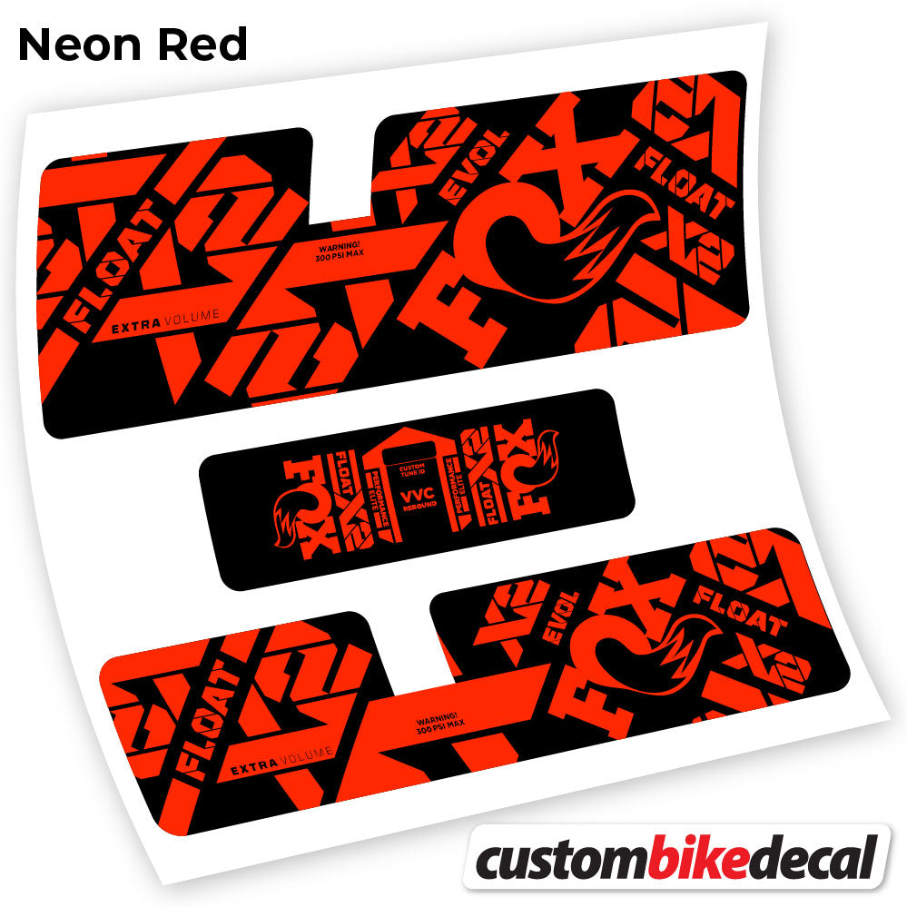 Neon Red decal for Fox X2 Performance Elite 2021 rear shock – bike sticker vinyl