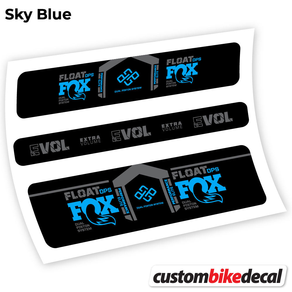 Sky Blue decal for Fox DPS Performance Elite 2021 Remote rear shock – bike sticker vinyl