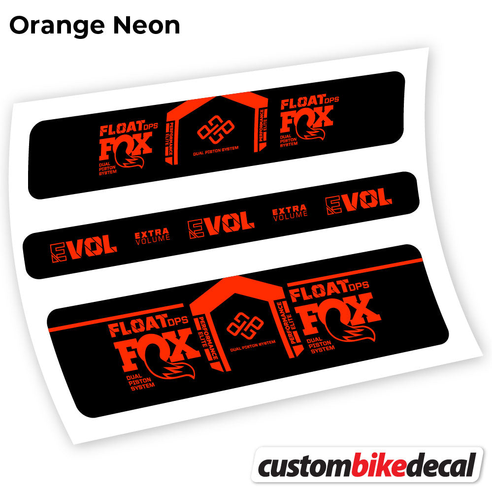Orange Neon decal for Fox DPS Performance Elite 2021 Remote rear shock – bike sticker vinyl
