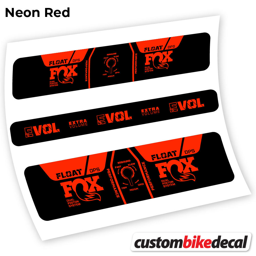 Neon Red decal for Fox DPS Performance 2021 rear shock – bike sticker vinyl