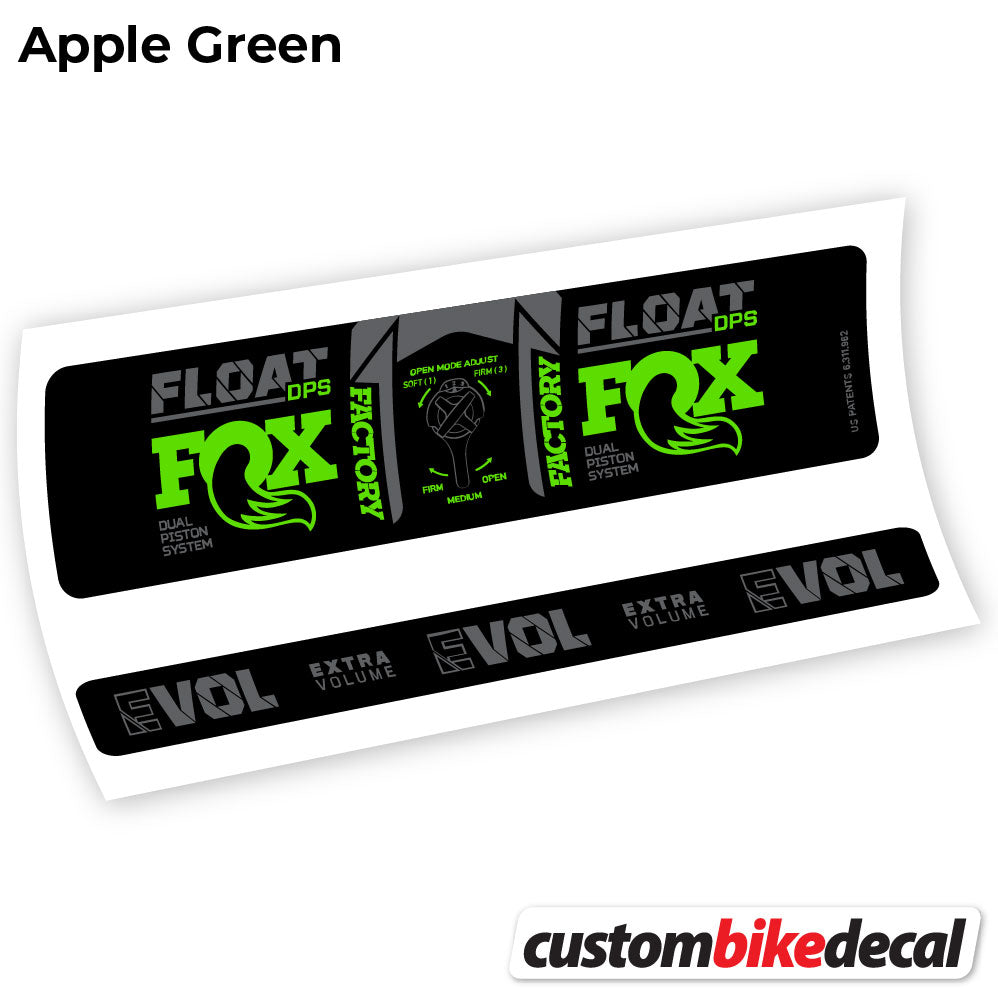 Apple Green decal for Fox DPS Factory 3Pos 2021 rear shock – bike sticker vinyl