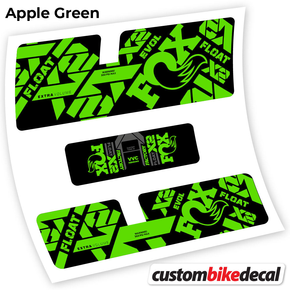 Apple Green decal for Fox X2 Factory 2021 rear shock – bike sticker vinyl
