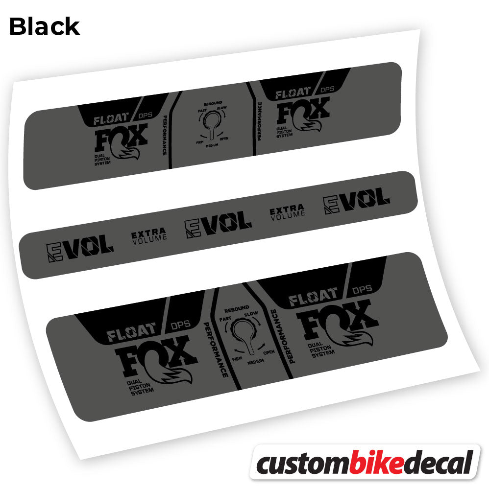 Matte Black+Gloss Black decal for Fox DPS Performance 2021 rear shock – bike sticker vinyl
