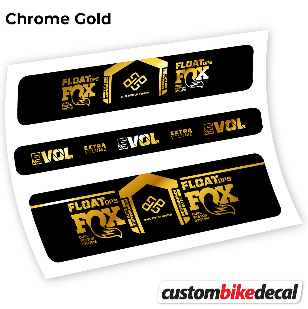 Chrome Gold decal for Fox DPS Performance Elite 2021 Remote rear shock – bike sticker vinyl