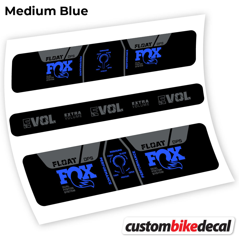 Medium Blue decal for Fox DPS Performance 2021 rear shock – bike sticker vinyl