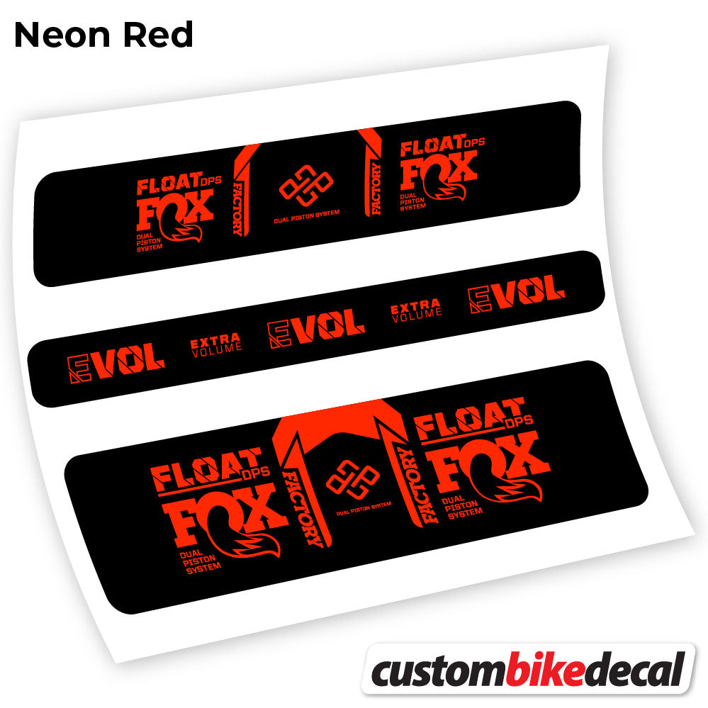 Neon Red decal for Fox DPS Factory 2021 Remote rear shock – bike sticker vinyl