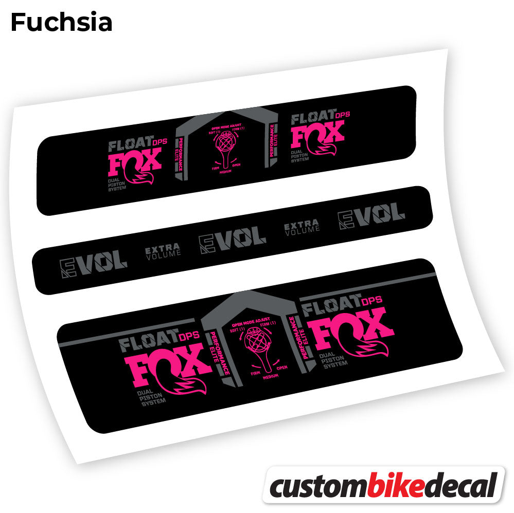 Fuchsia decal for Fox DPS Elite 2021 rear shock – bike sticker vinyl