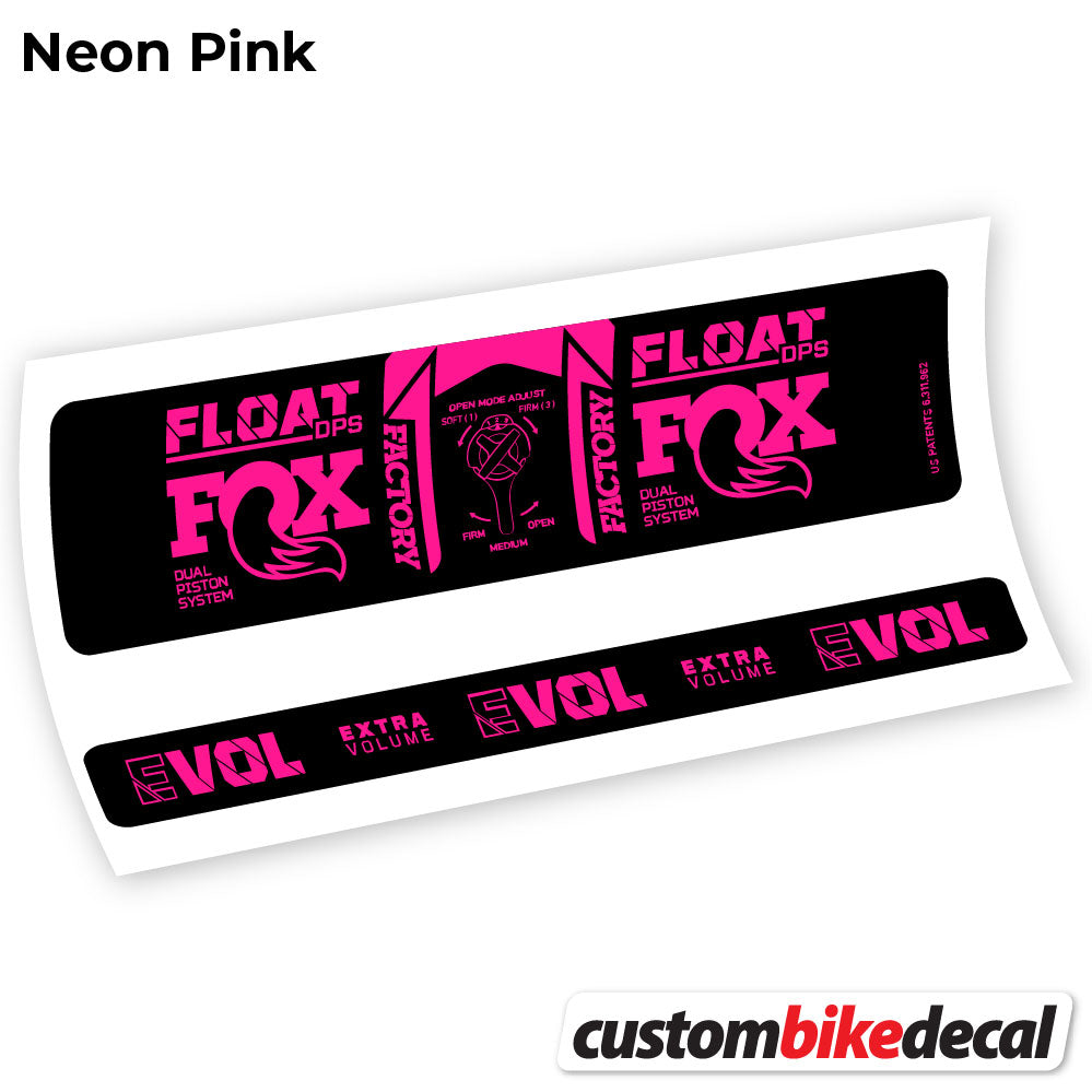 Neon Pink decal for Fox DPS Factory 3Pos 2021 rear shock – bike sticker vinyl