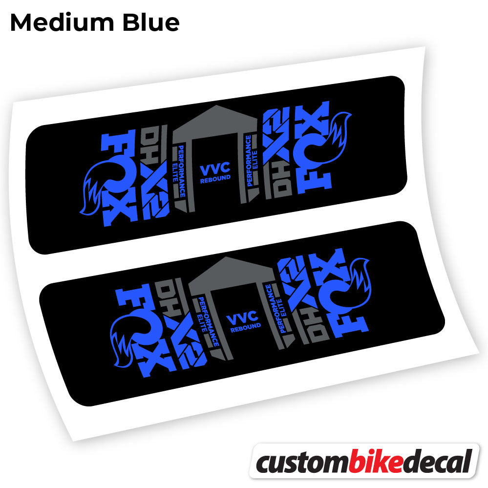 Medium Blue decal for Fox DHX2 Elite 2021 rear shock – bike sticker vinyl