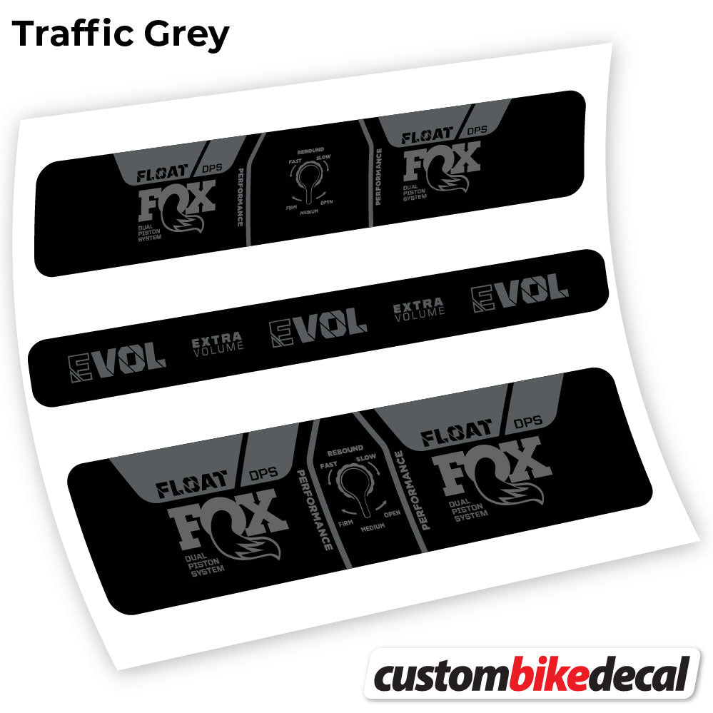 Trac Grey decal for Fox DPS Performance 2021 rear shock – bike sticker vinyl