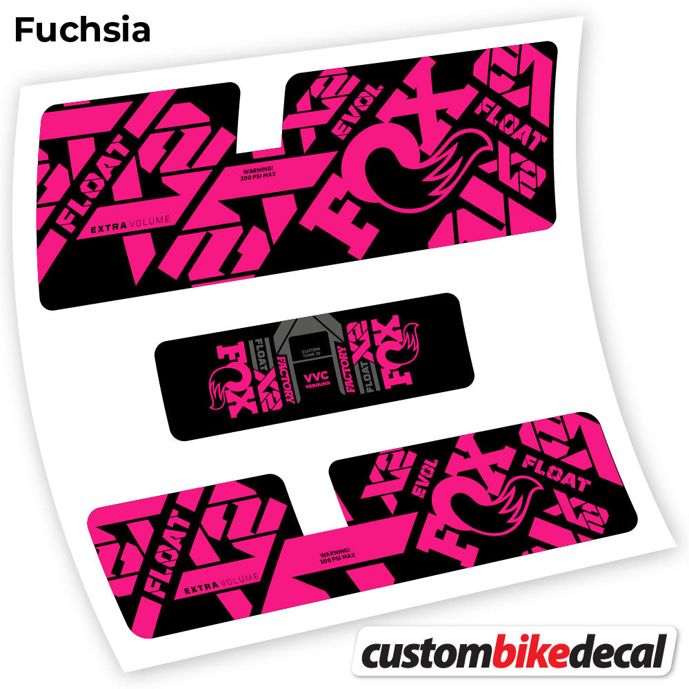 Fuchsia decal for Fox X2 Factory 2021 rear shock – bike sticker vinyl