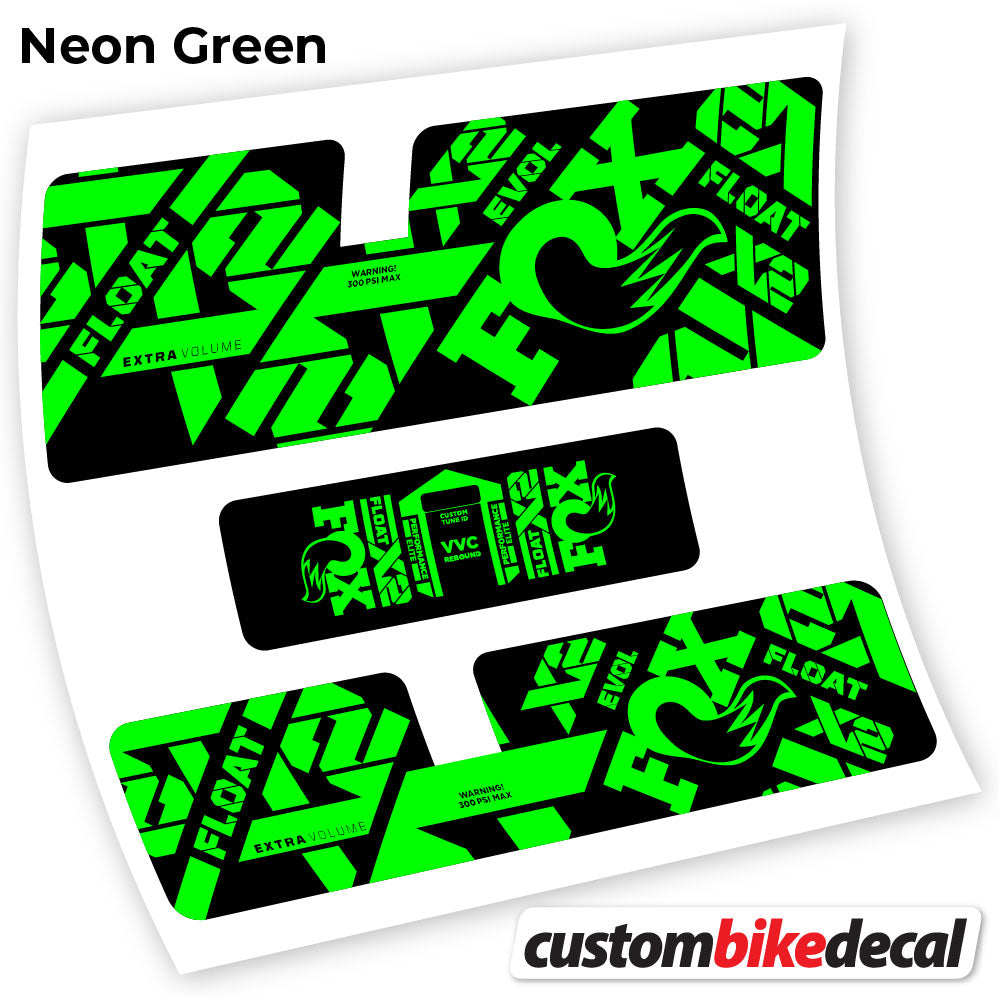 Neon Green decal for Fox X2 Performance Elite 2021 rear shock – bike sticker vinyl