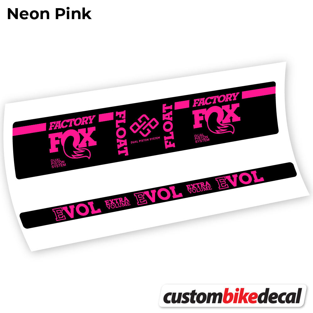 Neon Pink decal for Fox Float Factory Float rear shock – bike sticker vinyl
