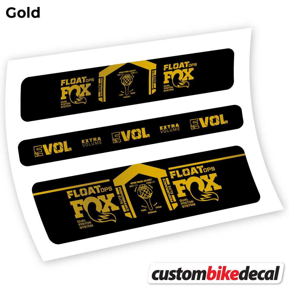 Gold decal for Fox DPS Elite 2021 rear shock – bike sticker vinyl