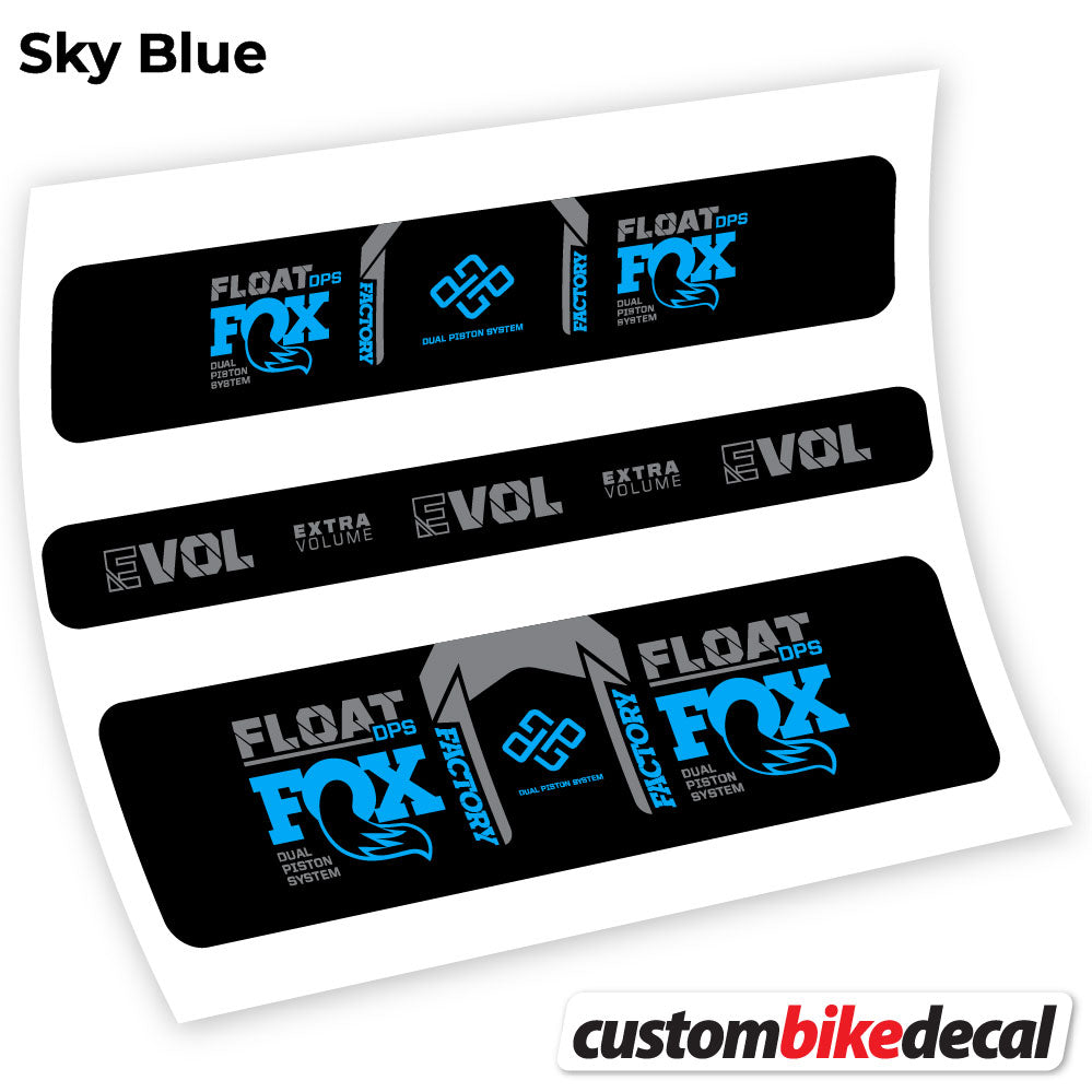 Sky Blue decal for Fox DPS Factory 2021 Remote rear shock – bike sticker vinyl