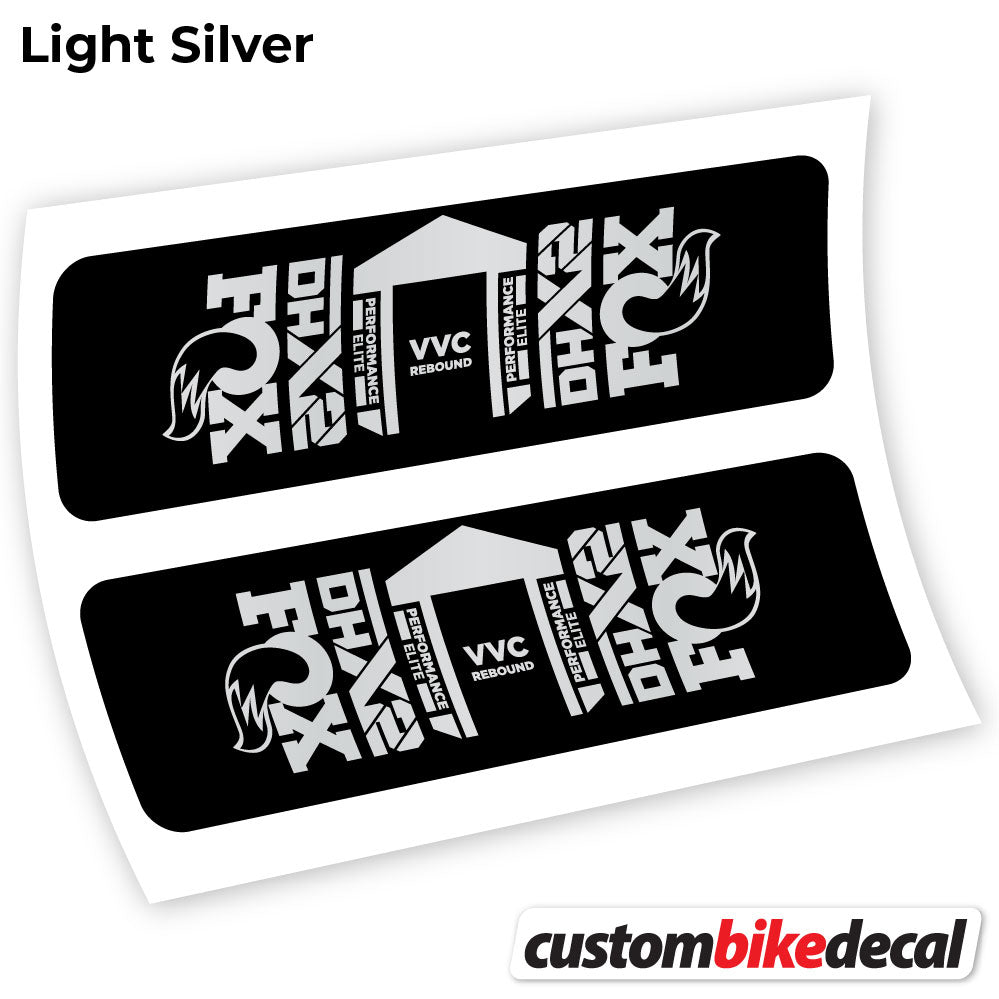 Light Silver decal for Fox DHX2 Elite 2021 rear shock – bike sticker vinyl
