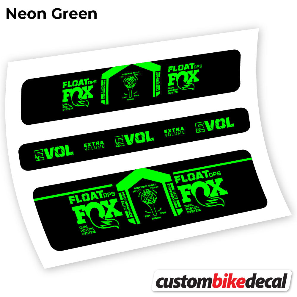 Neon Green decal for Fox DPS Elite 2021 rear shock – bike sticker vinyl