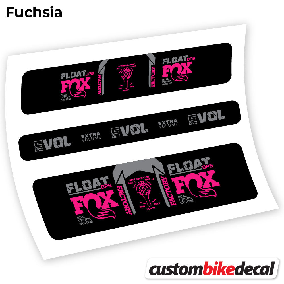 Fuchsia decal for Fox DPS Factory 2021 rear shock – bike sticker vinyl